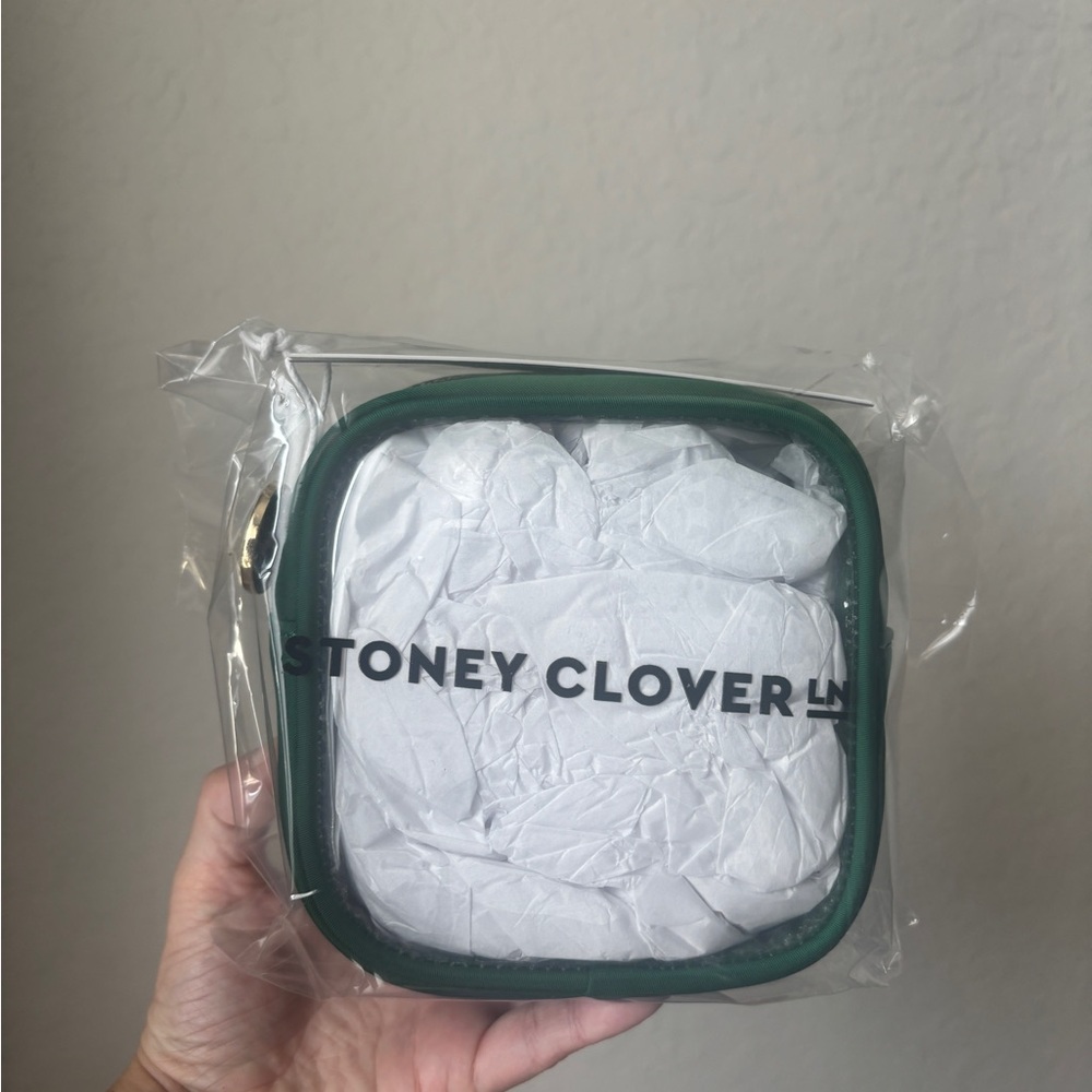 Stoney Clover Lane Emerald Green Clear Front Mini Pouch